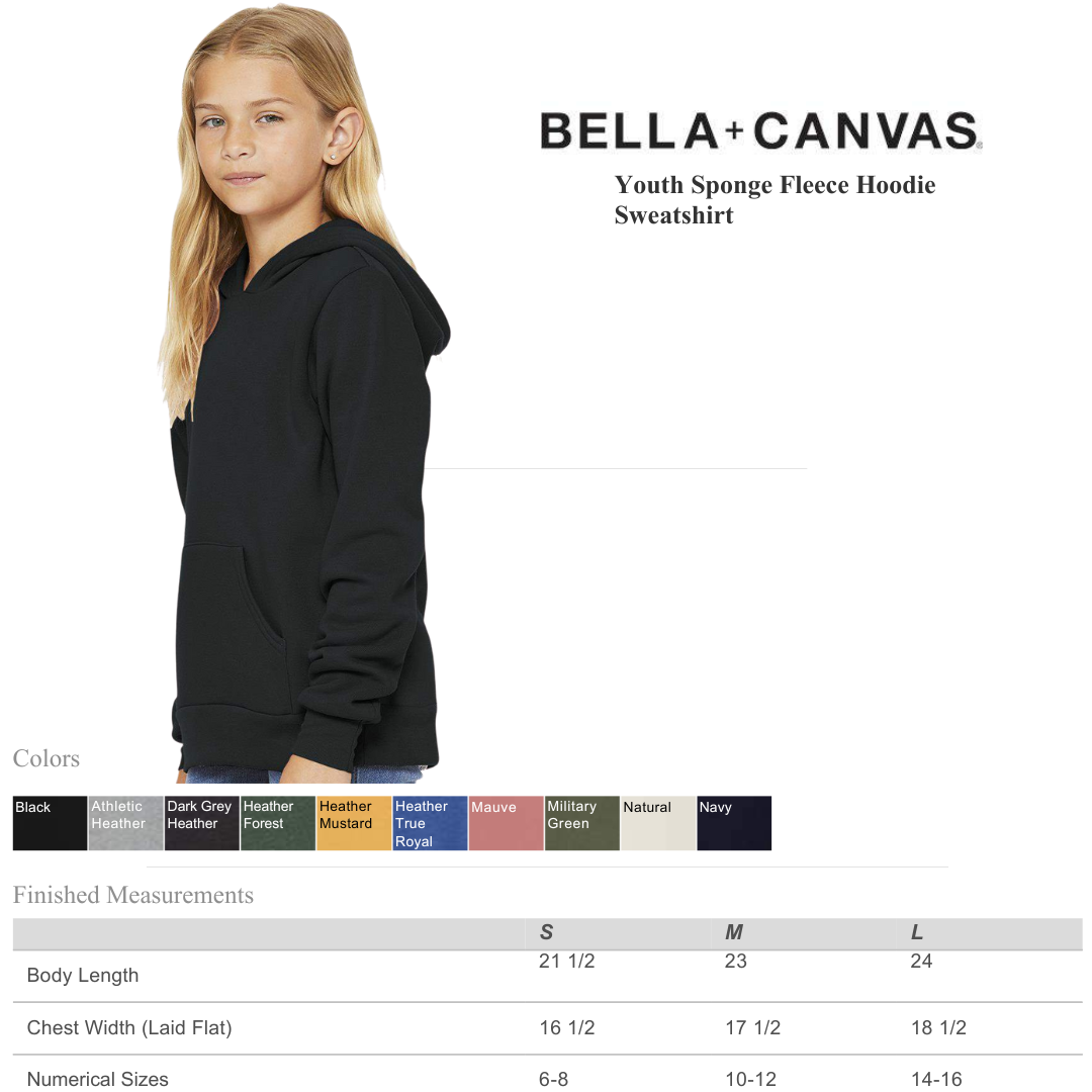 Youth Sponge Fleece Hoodie | Cozy Everyday Favorite