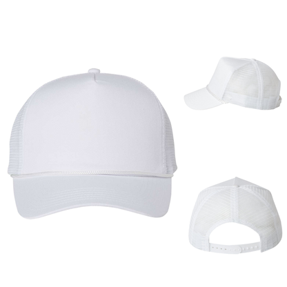 Structured Five-Panel Trucker Hat With Mesh Back Adjustable