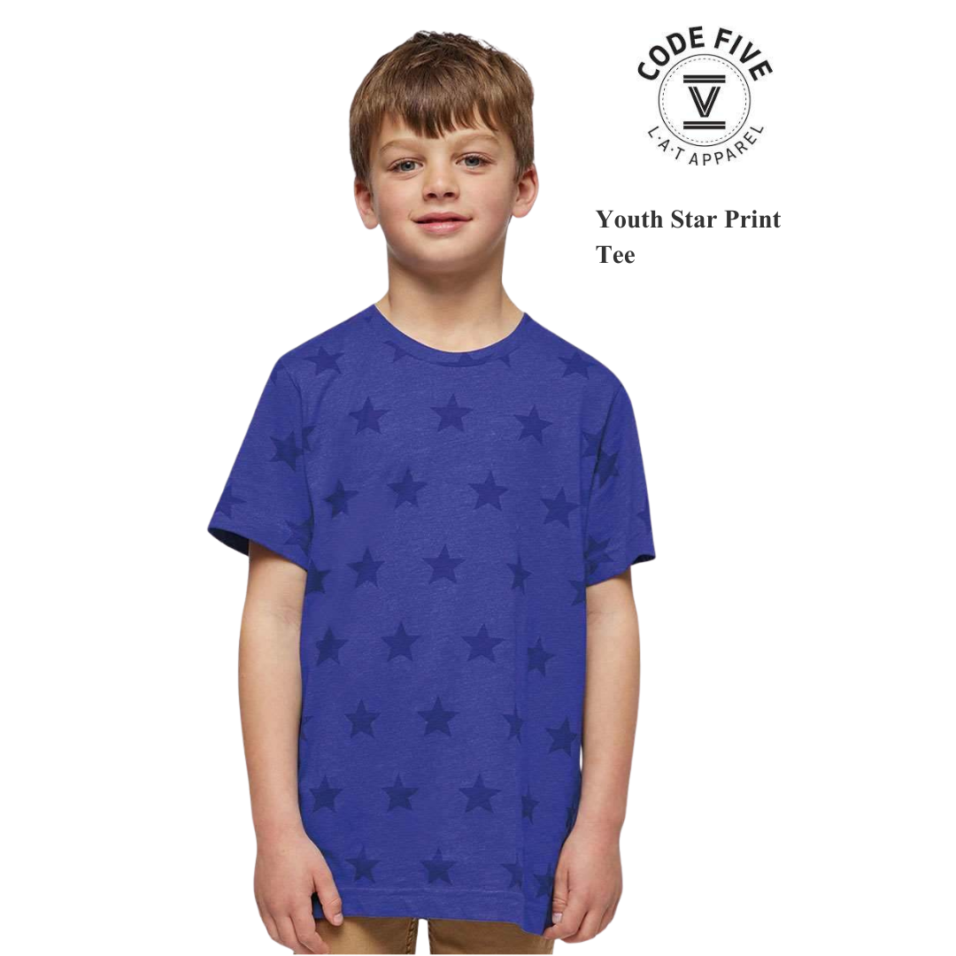 Youth Casual Star Tee | Soft Feel & All-Day Comfort